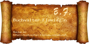 Buchvalter Flavián névjegykártya